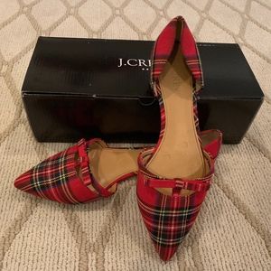 J. Crew Tartan plaid flat with bow